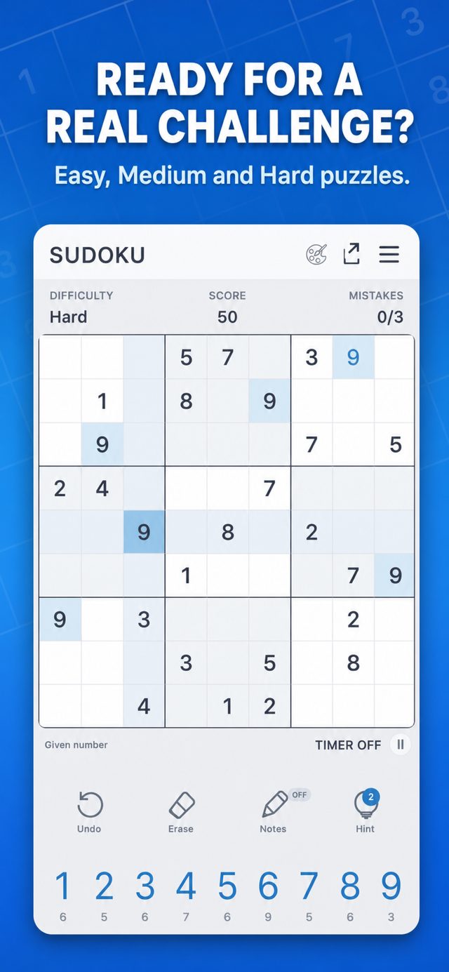 A Hard puzzle with few given numbers and two hints remaining